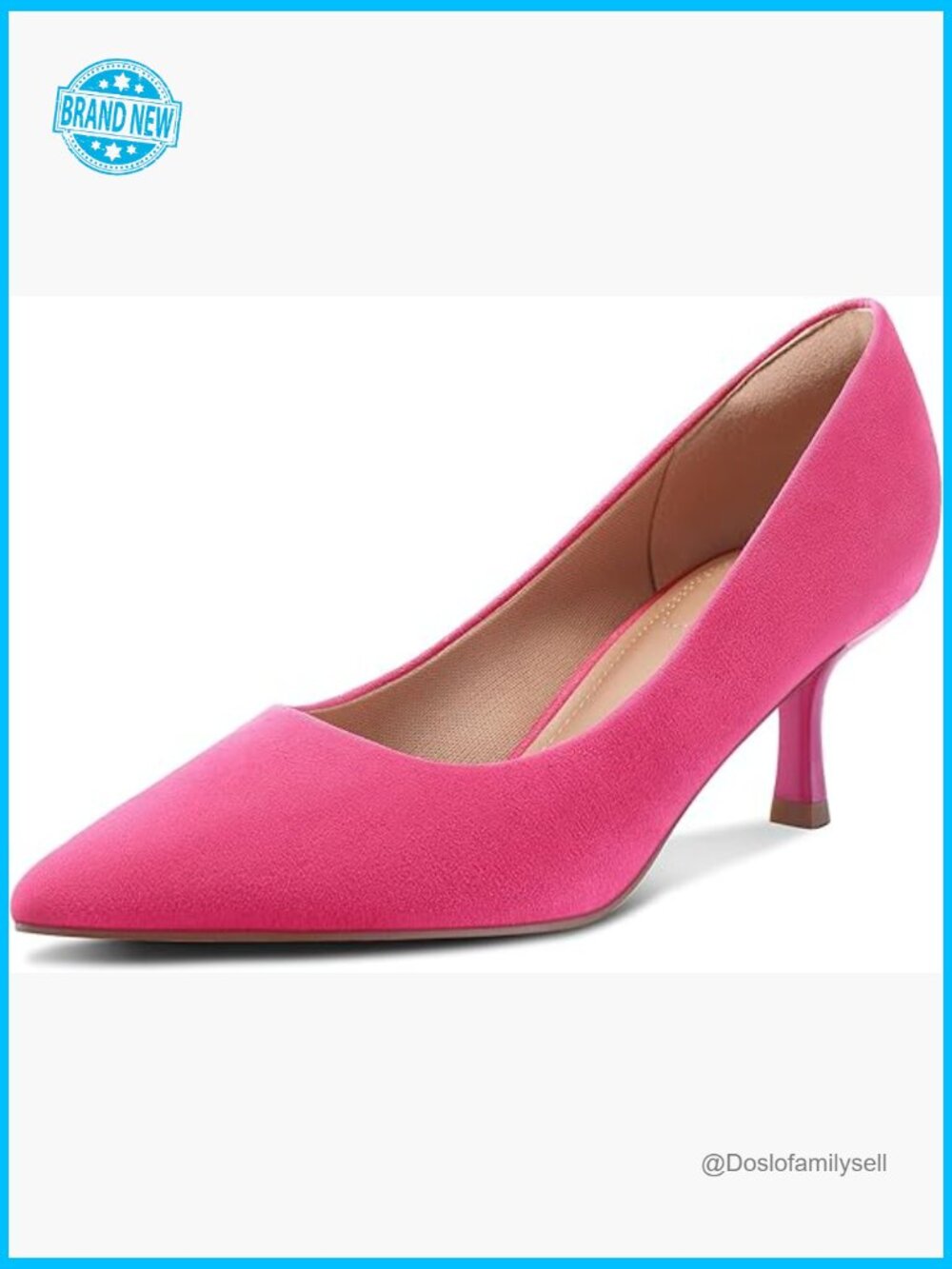 Kitten Heels Low Heel Pumps 2 Inch Closed Toe Wedding Dress Shoes Pointed Toe